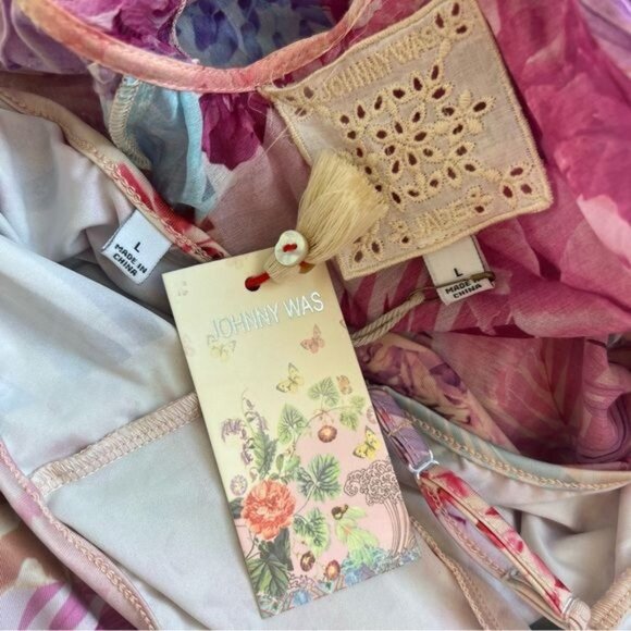 Johnny Was Etta Silk Floral Minidress - L - Picture 7 of 7